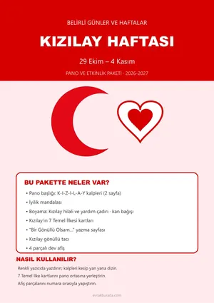 Kızılay Haftası pano paketi kapağı