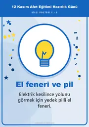12 Kasım Afet Eğitimi Hazırlık Günü Pano Şeridi ve 6 Bilgi Posteri (8 parça · 84 × 59 cm) — 11. sayfa