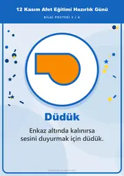 12 Kasım Afet Eğitimi Hazırlık Günü Pano Şeridi ve 6 Bilgi Posteri (8 parça · 84 × 59 cm) — 12. sayfa