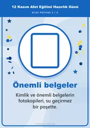 12 Kasım Afet Eğitimi Hazırlık Günü Pano Şeridi ve 6 Bilgi Posteri (8 parça · 84 × 59 cm) — 14. sayfa
