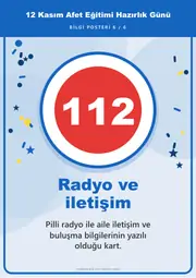 12 Kasım Afet Eğitimi Hazırlık Günü Pano Şeridi ve 6 Bilgi Posteri (8 parça · 84 × 59 cm) — 15. sayfa