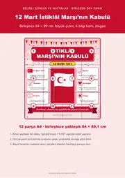 12 Mart İstiklâl Marşı’nın Kabulü Dev Panosu (12 parça · 84 × 89 cm) — 1. sayfa