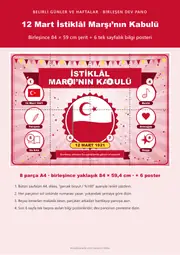 12 Mart İstiklâl Marşı’nın Kabulü Pano Şeridi ve 6 Bilgi Posteri (8 parça · 84 × 59 cm) — 1. sayfa
