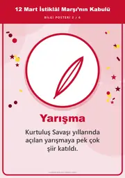 12 Mart İstiklâl Marşı’nın Kabulü Pano Şeridi ve 6 Bilgi Posteri (8 parça · 84 × 59 cm) — 11. sayfa