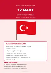 12 Mart İstiklâl Marşı’nın Kabulü Pano ve Etkinlik Paketi — 1. sayfa