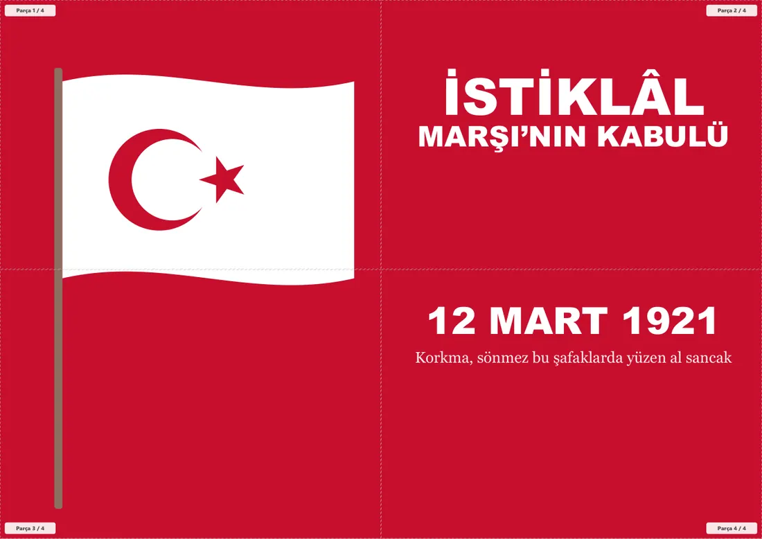 12 Mart İstiklâl Marşı’nın Kabulü Pano ve Etkinlik Paketi birleşik görünüm