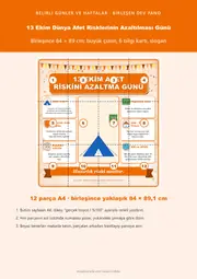 13 Ekim Dünya Afet Risklerinin Azaltılması Günü Dev Panosu (12 parça · 84 × 89 cm) — 1. sayfa