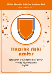 13 Ekim Dünya Afet Risklerinin Azaltılması Günü Pano Şeridi ve 6 Bilgi Posteri (8 parça · 84 × 59 cm) — 11. sayfa