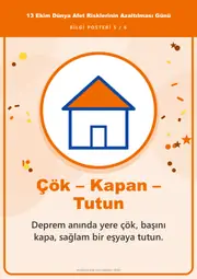 13 Ekim Dünya Afet Risklerinin Azaltılması Günü Pano Şeridi ve 6 Bilgi Posteri (8 parça · 84 × 59 cm) — 14. sayfa