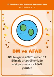 13 Ekim Dünya Afet Risklerinin Azaltılması Günü Pano Şeridi ve 6 Bilgi Posteri (8 parça · 84 × 59 cm) — 15. sayfa