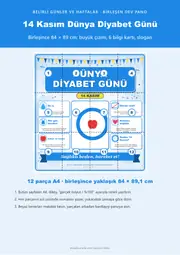 14 Kasım Dünya Diyabet Günü Dev Panosu (12 parça · 84 × 89 cm) — 1. sayfa