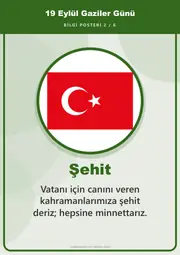 19 Eylül Gaziler Günü Pano Şeridi ve 6 Bilgi Posteri (8 parça · 84 × 59 cm) — 11. sayfa