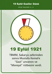 19 Eylül Gaziler Günü Pano Şeridi ve 6 Bilgi Posteri (8 parça · 84 × 59 cm) — 12. sayfa