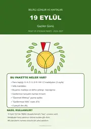 19 Eylül Gaziler Günü Pano ve Etkinlik Paketi — 1. sayfa