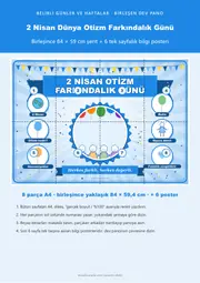2 Nisan Dünya Otizm Farkındalık Günü Pano Şeridi ve 6 Bilgi Posteri (8 parça · 84 × 59 cm) — 1. sayfa