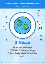 2 Nisan Dünya Otizm Farkındalık Günü Pano Şeridi ve 6 Bilgi Posteri (8 parça · 84 × 59 cm) — 10. sayfa