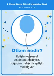 2 Nisan Dünya Otizm Farkındalık Günü Pano Şeridi ve 6 Bilgi Posteri (8 parça · 84 × 59 cm) — 11. sayfa