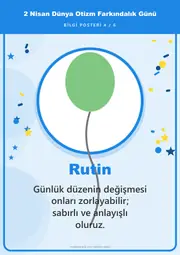 2 Nisan Dünya Otizm Farkındalık Günü Pano Şeridi ve 6 Bilgi Posteri (8 parça · 84 × 59 cm) — 13. sayfa