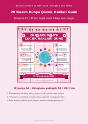 20 Kasım Dünya Çocuk Hakları Günü Dev Panosu (12 parça · 84 × 89 cm) — 1. sayfa