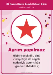 20 Kasım Dünya Çocuk Hakları Günü Pano Şeridi ve 6 Bilgi Posteri (8 parça · 84 × 59 cm) — 10. sayfa