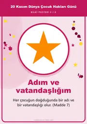20 Kasım Dünya Çocuk Hakları Günü Pano Şeridi ve 6 Bilgi Posteri (8 parça · 84 × 59 cm) — 11. sayfa