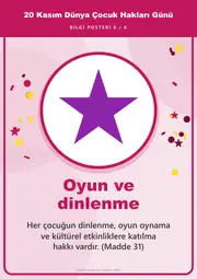 20 Kasım Dünya Çocuk Hakları Günü Pano Şeridi ve 6 Bilgi Posteri (8 parça · 84 × 59 cm) — 15. sayfa