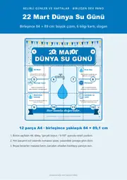 22 Mart Dünya Su Günü Dev Panosu (12 parça · 84 × 89 cm) — 1. sayfa