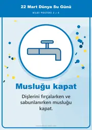 22 Mart Dünya Su Günü Pano Şeridi ve 6 Bilgi Posteri (8 parça · 84 × 59 cm) — 11. sayfa