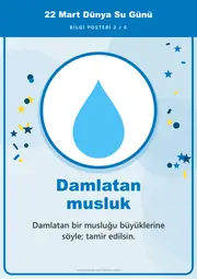 22 Mart Dünya Su Günü Pano Şeridi ve 6 Bilgi Posteri (8 parça · 84 × 59 cm) — 12. sayfa
