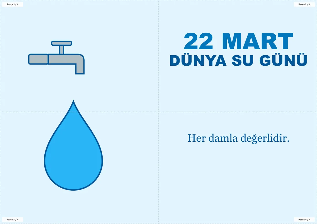 22 Mart Dünya Su Günü Pano ve Etkinlik Paketi birleşik görünüm