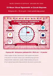 23 Nisan Ulusal Egemenlik ve Çocuk Bayramı Pano Şeridi ve 6 Bilgi Posteri (8 parça · 84 × 59 cm) — 1. sayfa