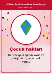 23 Nisan Ulusal Egemenlik ve Çocuk Bayramı Pano Şeridi ve 6 Bilgi Posteri (8 parça · 84 × 59 cm) — 15. sayfa