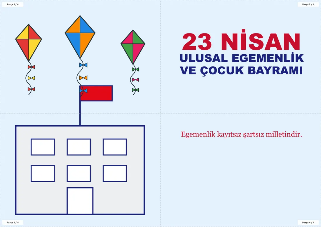 23 Nisan Ulusal Egemenlik ve Çocuk Bayramı Pano ve Etkinlik Paketi birleşik görünüm