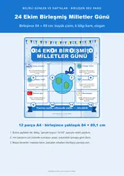 24 Ekim Birleşmiş Milletler Günü Dev Panosu (12 parça · 84 × 89 cm) — 1. sayfa