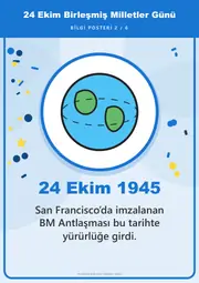 24 Ekim Birleşmiş Milletler Günü Pano Şeridi ve 6 Bilgi Posteri (8 parça · 84 × 59 cm) — 11. sayfa