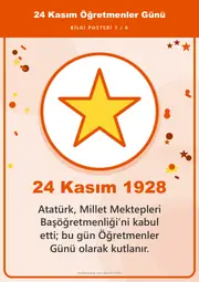 24 Kasım Öğretmenler Günü Pano Şeridi ve 6 Bilgi Posteri (8 parça · 84 × 59 cm) — 10. sayfa