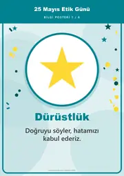 25 Mayıs Etik Günü Pano Şeridi ve 6 Bilgi Posteri (8 parça · 84 × 59 cm) — 10. sayfa