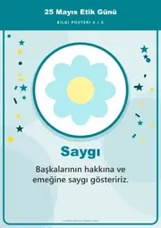 25 Mayıs Etik Günü Pano Şeridi ve 6 Bilgi Posteri (8 parça · 84 × 59 cm) — 13. sayfa