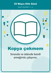 25 Mayıs Etik Günü Pano Şeridi ve 6 Bilgi Posteri (8 parça · 84 × 59 cm) — 14. sayfa