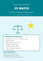 25 Mayıs Etik Günü Pano ve Etkinlik Paketi — 1. sayfa