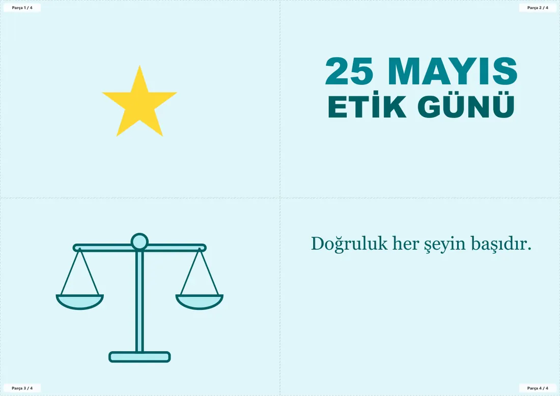 25 Mayıs Etik Günü Pano ve Etkinlik Paketi birleşik görünüm