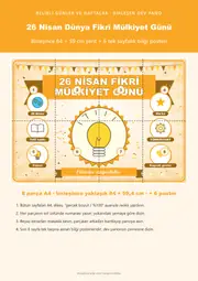 26 Nisan Dünya Fikrî Mülkiyet Günü Pano Şeridi ve 6 Bilgi Posteri (8 parça · 84 × 59 cm) — 1. sayfa