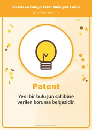 26 Nisan Dünya Fikrî Mülkiyet Günü Pano Şeridi ve 6 Bilgi Posteri (8 parça · 84 × 59 cm) — 12. sayfa