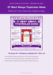 27 Mart Dünya Tiyatrolar Günü Dev Panosu (12 parça · 84 × 89 cm) — 1. sayfa