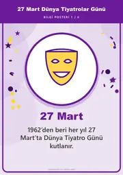 27 Mart Dünya Tiyatrolar Günü Pano Şeridi ve 6 Bilgi Posteri (8 parça · 84 × 59 cm) — 10. sayfa