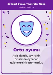 27 Mart Dünya Tiyatrolar Günü Pano Şeridi ve 6 Bilgi Posteri (8 parça · 84 × 59 cm) — 13. sayfa