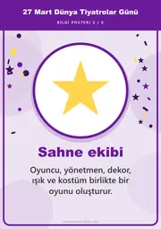 27 Mart Dünya Tiyatrolar Günü Pano Şeridi ve 6 Bilgi Posteri (8 parça · 84 × 59 cm) — 15. sayfa