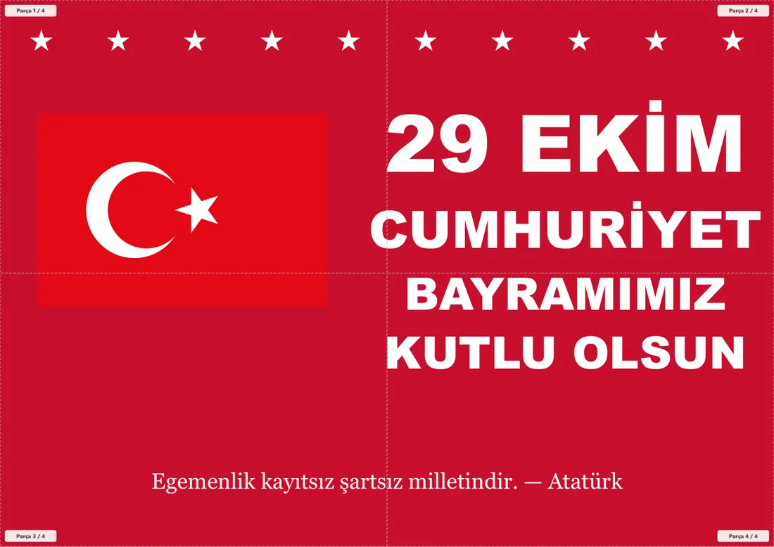 29 Ekim Pano ve Etkinlik Paketi birleşik görünüm