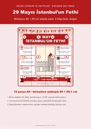 29 Mayıs İstanbul’un Fethi Dev Panosu (12 parça · 84 × 89 cm) — 1. sayfa