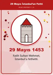 29 Mayıs İstanbul’un Fethi Pano Şeridi ve 6 Bilgi Posteri (8 parça · 84 × 59 cm) — 10. sayfa